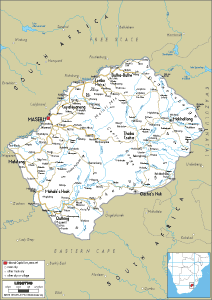 ROAD Map of Lesotho