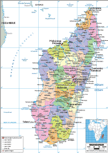 POLITICAL Map of Madagascar