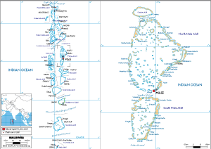 POLITICAL Map of Maldives