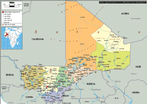POLITICAL Map of Mali