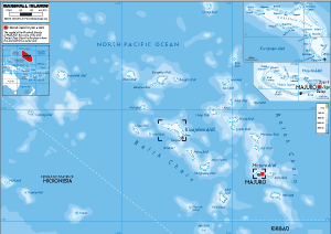PHYSICAL Map of the Marshall Islands