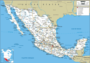 ROAD Map of Mexico