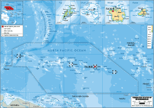 PHYSICAL Map of Micronesia
