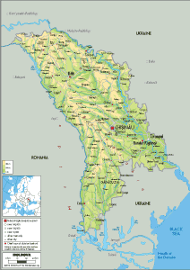 PHYSICAL Map of Moldova