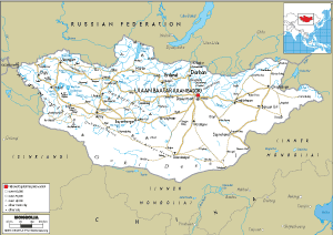 ROAD Map of Mongolia