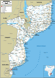 ROAD Map of Mozambique