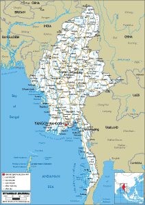 ROAD Map of Myanmar