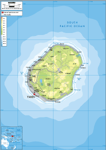 PHYSICAL Map of Nauru