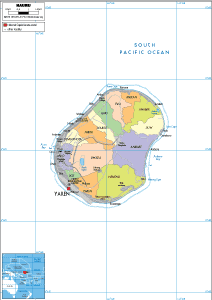 POLITICAL Map of Nauru