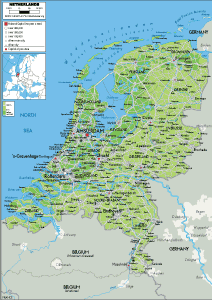 PHYSICAL Map of the Netherlands
