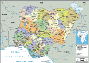 POLITICAL Map of Nigeria