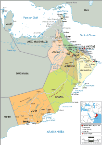 POLITICAL Map of Oman