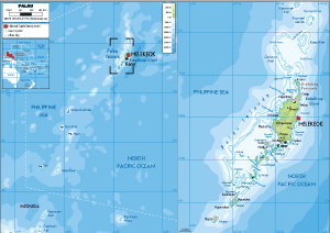PHYSICAL Map of Palau