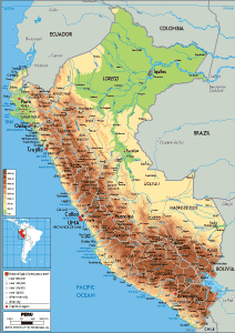 PHYSICAL Map of Peru
