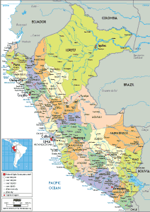POLITICAL Map of Peru