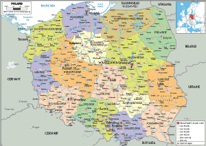 POLITICAL Map of Poland