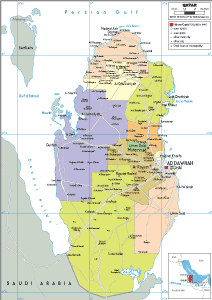 POLITICAL Map of Qatar