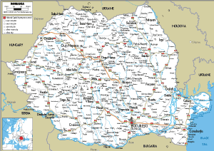 ROAD Map of Romania