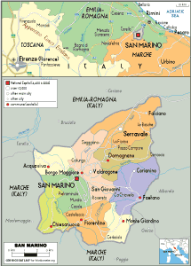 POLITICAL Map of San Marino
