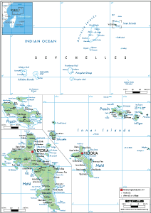 POLITICAL Map of Seychelles