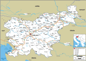 ROAD Map of Slovenia