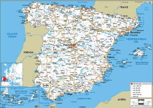 ROAD Map of Spain
