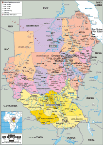 POLITICAL Map of Sudan