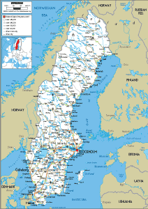 ROAD Map of Sweden