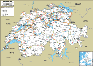 ROAD Map of Switzerland