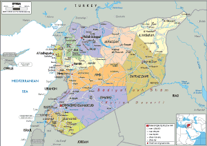 POLITICAL Map of Syria
