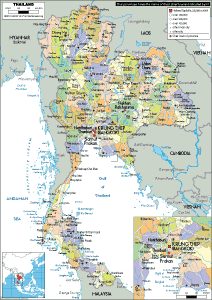 POLITICAL Map of Thailand