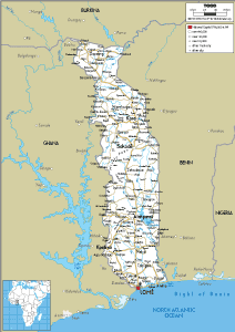 ROAD Map of Togo