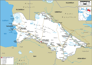 ROAD Map of Turkmenistan