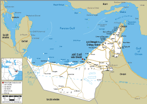 ROAD Map of the United Arab Emirates