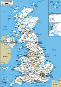 ROAD Map of the United Kingdom