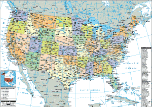POLITICAL Map of the United States