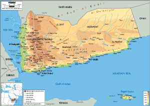 PHYSICAL Map of Yemen
