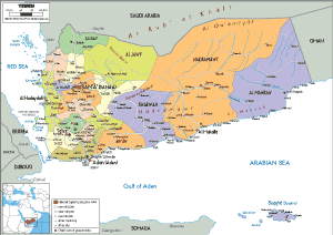 POLITICAL Map of Yemen